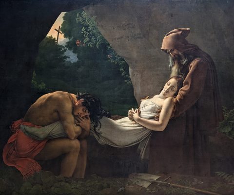 El entierro de Atala. Pintura de Anne-Louis Girodet de Roussy-Trioson.