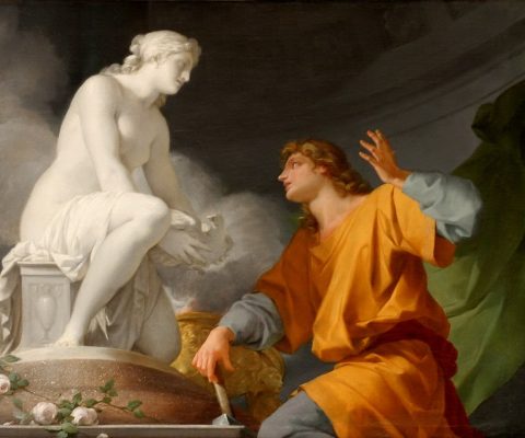 "Pigmalión implorando a Venus que dé vida a su estatua", de Jean-Baptiste Regnault