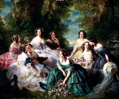 "La Emperatriz Eugenia rodeada de sus damas de compañía", por Franz Xaver Winterhalter